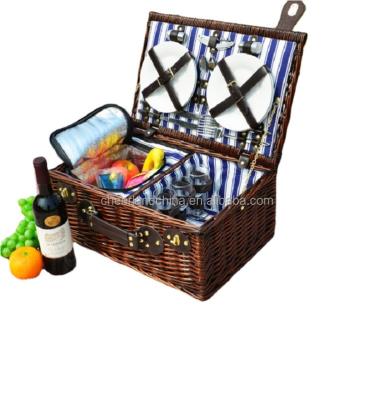 China Eco-friendly Handmade Wicker Basket Picnic Basket Picnic Wicker Basket Storage for sale