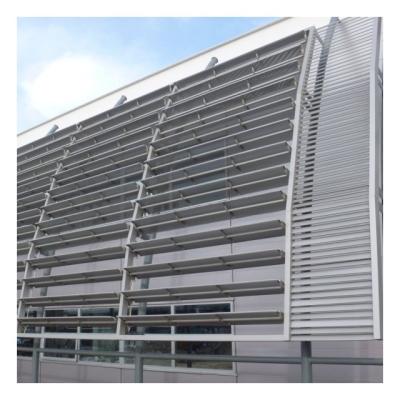 China Contemporary Design 6063-T5 Aluminum Alloy Airfoil High Quality Louver Horizontal Vertical Sunshade Canopy With Different Operation Ways for sale