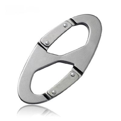 China 8 Shapes GuDe Soft Aluminum Carabineer Buckle Carabiner Key Chain Outdoor Camping Buckle for sale