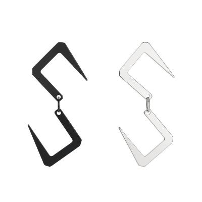 China High Quality Gude High Temperature Resistance Shaken Carabineer Stainless Steel Metal Hook Connection Buckle Storage Camping Single Hook for sale