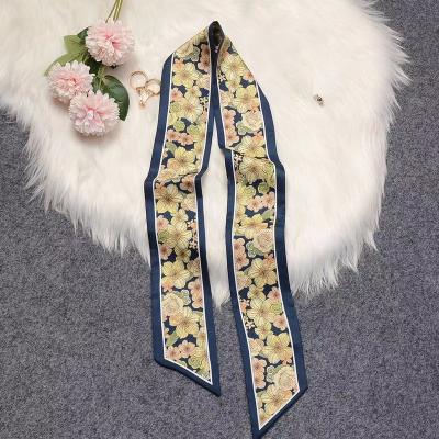 China Wholesale Soft Elegant Luxury Printed Scarves Silk Neck Scarf for sale