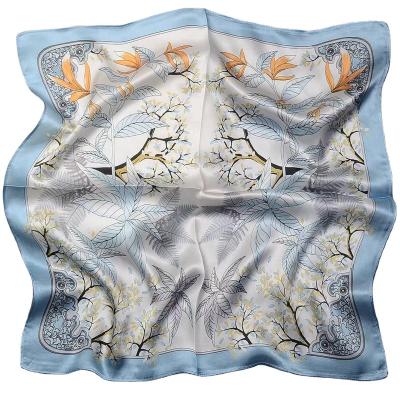 China Wholesale 53*53cm Square Silk Scarf Soft Elegant Luxury Printing 100% Pure Silk Digital Silk Scarves Wholesale for sale