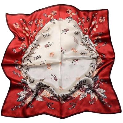 China Wholesale 53*53cm Soft Elegant Luxury Luxury Silk Scarf For Women Silk Scarf Neck for sale