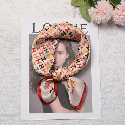 China Wholesale Luxury Elegant Soft Silk Charmeuse Silk Scarf 53*53cm Pure Silk Scarf for sale