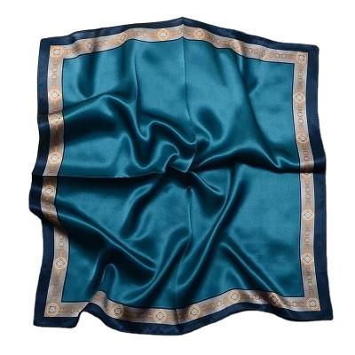 China Soft Elegant Wholesale Silk Scarf 53*53cm Western Ladies Luxurious Silk Scarf for sale