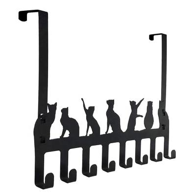 China 2020 New Trend Metal Black Metal Door Hooks Handmade Heavy Duty Storage Racks for sale