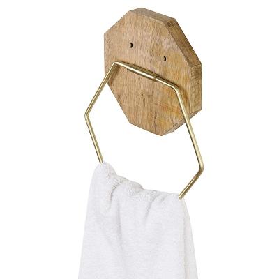 China High Quality Viable Tone Brass Metal Towel Ring Metal Towel Hanging Storage Rack for sale