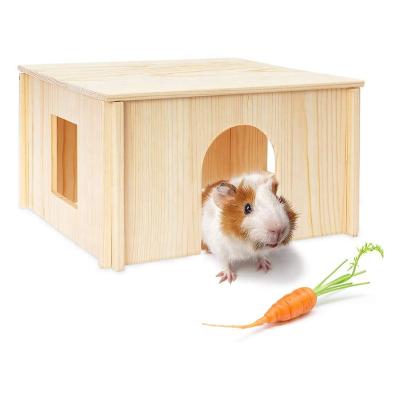 China Large Living Space Wooden Animals Habitats Small House Wooden Hamster Cabin for sale