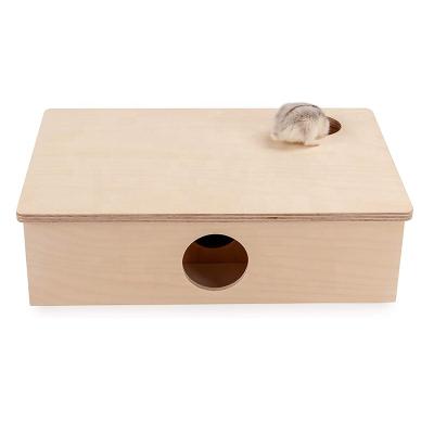 China Viable Dismountable Wooden Hamster House Maze Plywood Tunnel Exploration Toy for sale