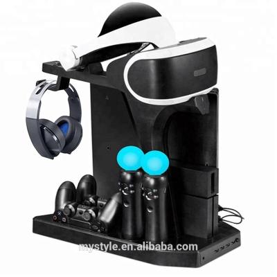 China Vertical Stand for PS VR Headset Stand Fan Cooler for PS4/PS4 pro/PS4 Slim with Dual Charger P-0300 for sale