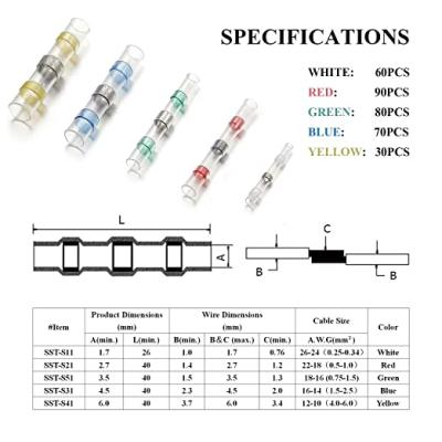 China Hot Selling Amazon Cable Insulation 330pcs Insulation Heat Shrink Butt Connectors Terminal Solder Joint Wire Connectors for sale