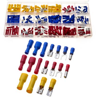 China Wire Connecting Kit 180 Pcs Cold Pressed Wire Connectors, Insulated Electrical Terminals, Wire Cold Press Lugs Set for sale