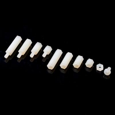 China Urlwall 120Pcs Nylon White M3 Hex Nylon Standoff Standoff Column For PCB Motherboard Fixed Screw Plastic Male Female Standoff Set for sale