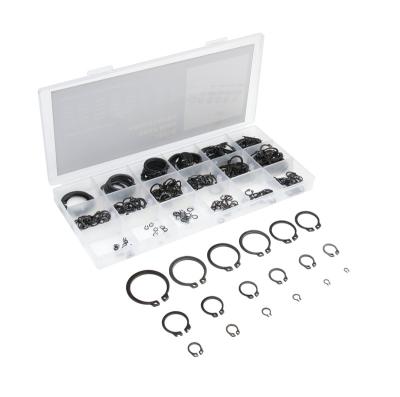 China Urlwall 18 Sizes Metal Circlip 300Pcs O Ring Gasket Seals Internal And External Snap Ring Circlip M3-M32 Assortment Retention Kit for sale