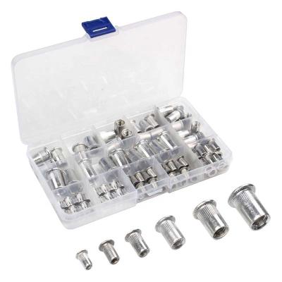 China Urlwall 93Pcs Aluminum Rivet Nut M3 M4 M5 M6 M8 M10 Aluminum Alloy Rivnut Flat Head Threaded Rivet Insert Nutsert Cap Rivet Nut for sale