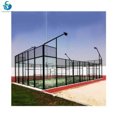 China Easy To Install Paddle Sport Panoramic Cancha De Padel Popular Chile Espana Hot Sale Indoor/Outdoor Court With Factory Price for sale