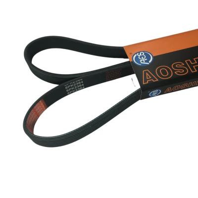 China Building Material Stores Aosheng Brand Automotive Poly Ribbed Belt PJ/PL/PK 6PK2540 Ribbed V Belt For Transmission for sale