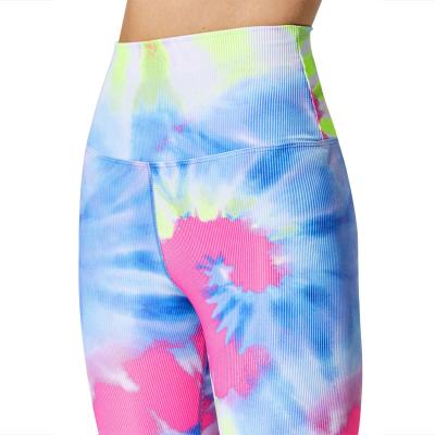 China 2021 Antibacterial Bulk Yoga Stretch Tie Dye Customs Agents Training Private Label Gaiters Gym Gaiters Butt crack! crack! for sale