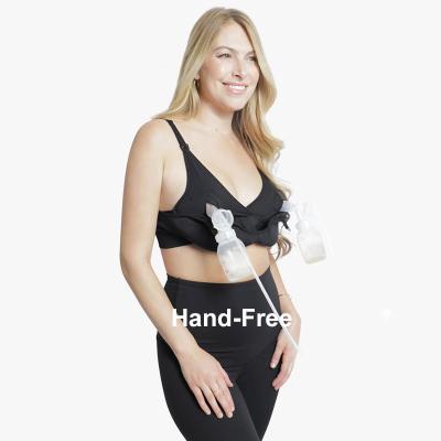 China Breathable Nylon Wireless Padded Big Size D36 Sexy Breast Feeding Hands Free Care Bra for sale