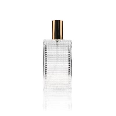 China Glass Perfume Bottle 100ml Cosmetic Luxury Square Perfume Bottle for sale