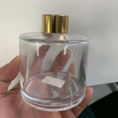 China Wholesale Clear Custom Round Perfume 200ml Empty Glass Reed Diffuser Bottle for sale