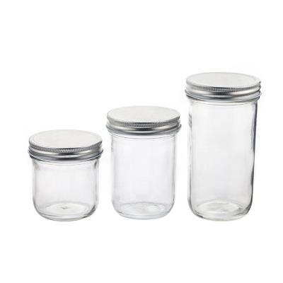 China Large Food Wholesale All Size 200ml 300ml 350ml 500ml Kitchen Food Storage Pickle Jam Jars Glass Bottles for sale