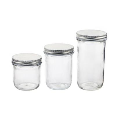 China Heatable Customize Glass Mason Jar 280ml 300ml 400ml 500ml 650ml Bulk Food Container Glass Storage Jars for sale