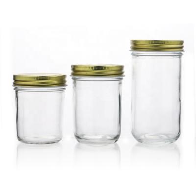 China Wide Mouth Mason Jar Food Glass 100ml 200ml 250ml 300ml Food Jars and Bulk Containers for sale