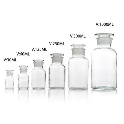 China Liquid Medicine Customize 1oz 2oz 4oz 8oz 160z 32oz Clear Lab Glass Bottles Apothecary Bottle Pharmacy Reagent Vial for sale