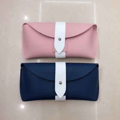 China PU Lychee PU Leather Eyeglasses Bag Large Size Running Soft Stylish And Portable Sunglasses Case for sale