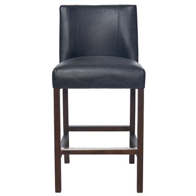 China NS Modern PU Leather Stool For Bar Table Modern Wood Legs Design 26 Inch Bar Chair Leisure Home Club Office Back Chair for sale