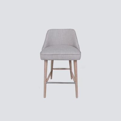 China NS contemporary high bar stool with back fabric bar chair modern design style nordic european club furniture for wooden low bar table bar for sale