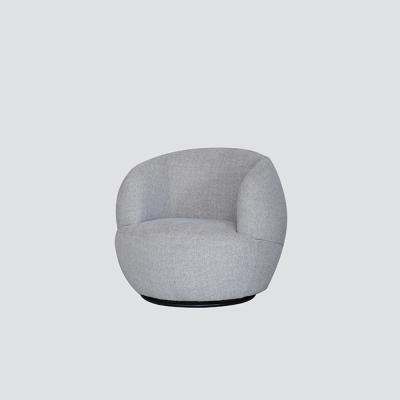 China Swivel Base NS Chair Modern Design Living Room Home Furniture Fabric Sofa Chair Soft Touch Metal Base Casual Set for sale