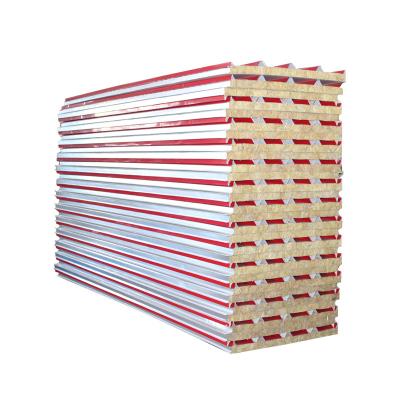 China Modern rock wool sandwich panel glass wool sandwich panel roof & wall board Clean Room Panel for sale