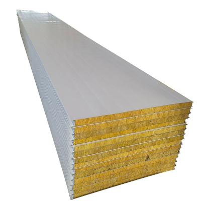 China Modern Fireproof Structural Building Board Rock wool Sandwich Fireproof Roof Panels Clean Room Panel for sale