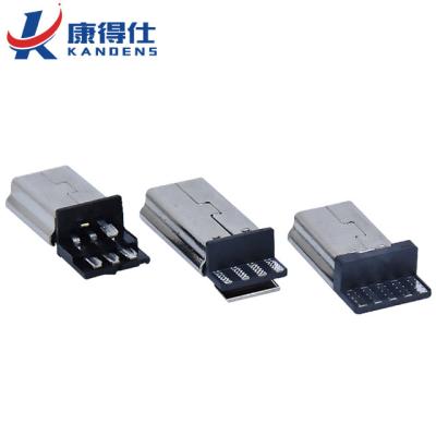 China Mini USB Driver Micro 2.0 USB Head 5p Solder Wire Main Body USB Plug Data Cable Plug V8 Male Connector for sale