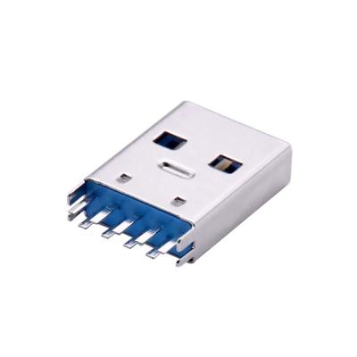 China 3.0 usb male connectors use for electronic device interface china factory 3.0 usb male vertical connector 15.0mm charging type than a USB socket solder splint short body cable quick charge connector for sale