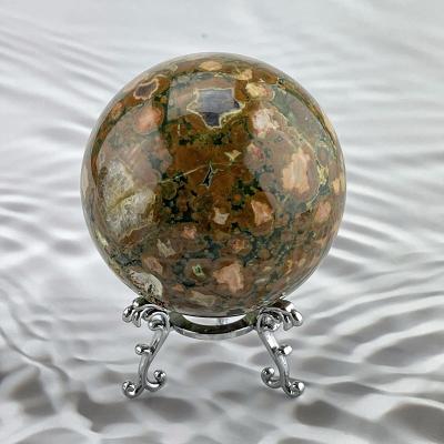 China Wholesale Europe Rainforest Jasper Round Balls Jade Gemstone Polar Sphere for sale