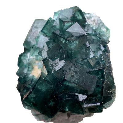 China Natural Transparent Green Cube Fluorite Crystal Mineral Specimen In Europe For Decorate for sale