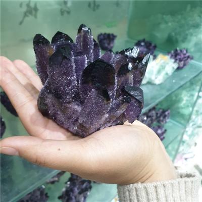 China Wholesale Purple Crystal Amethyst Cluster From Europe Factory Different Sizes for sale