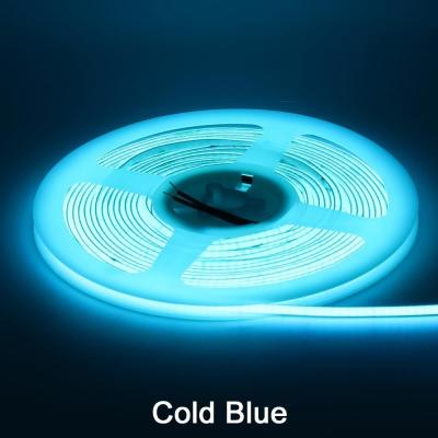 China 3 mm Breite Supereng COB LED Streifen 400Leds/m Eisblau 5m längere Lebensdauer zu verkaufen