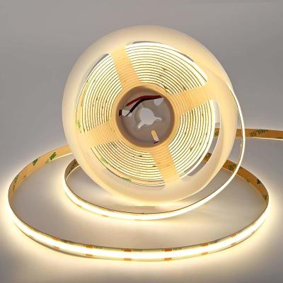 China Hot Selling 480leds 12W/M Dimmable IP20 90Ra COB LED Strip 12V/24V Input Voltage for sale