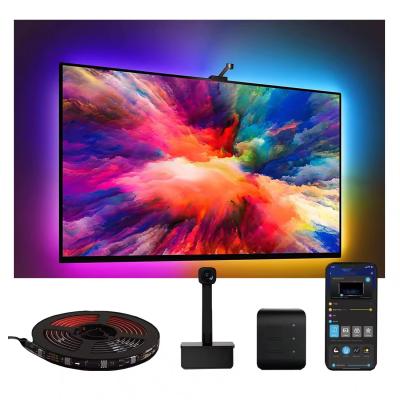 China 65-75 inches Alexa Google Home Ambient Smart App Wifi Immersion TV Backlights with Camera RGBIC zu verkaufen