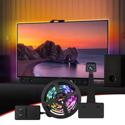 중국 IP20 3.8m 12V RGBIC Video Game Display Accessories RGB Decor Bar LED Smart TV Backlight Strips Lights With Camera for tv 판매용