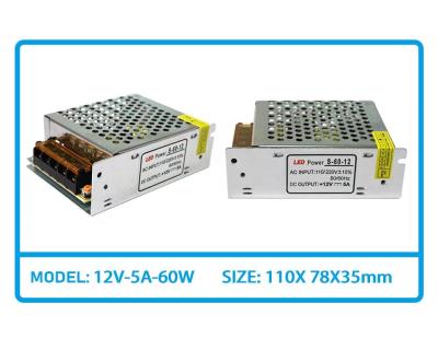 중국 High Quality Power Supply 60W 12V 24V Direct Factory 판매용