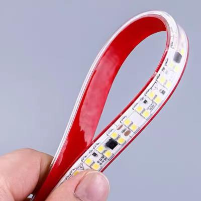 China No-driver High Voltage 220V Driver-free Self-adhesive Light Strip 240leds smd 2835 IP67 IP65 Decorative Line Light for sale