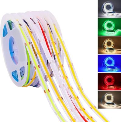 中国 320LEDs/m 90Ra 5mm 幅 12V 24V 柔軟なCOB LEDストライプライト 2700K 3000K 4000K 6000K 販売のため