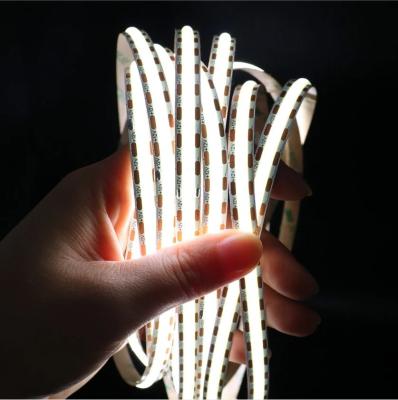 China 300LED COB LED Strip Light with 800lm 8mm PCB Width 24V 12V 2700K 3000K 4000K 6500K for sale