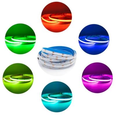 China 80lm/w 400leds/m Ultra Thin 5V 12V 24V IP20 White COB LED Light Strip 3mm 5mm Largura Branca Azul Vermelho Verde FCOB LED Strip à venda