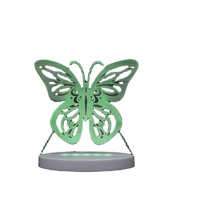 China eco-friendly/creative/novelty butterfly shape 3d led table lamp rgb decoration lamp usb/acrylic battery 3d lamp for kids rooms for sale